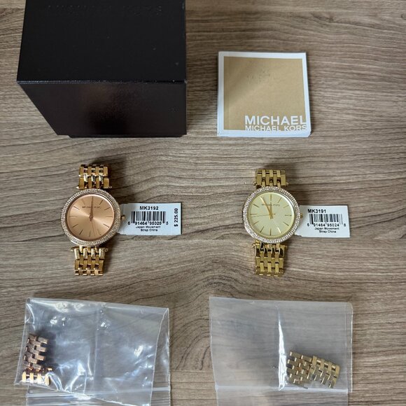 [NEW] Women's Michael Kors Darci Watch Rose Gold Bundle - Picture 1 of 8